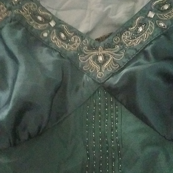 Venezia Tops - Venezia teal cami with beading